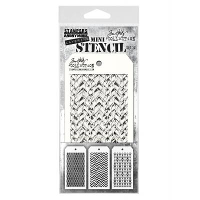 Stampers Anonymous Tim Holtz Mini Stencil Set #12