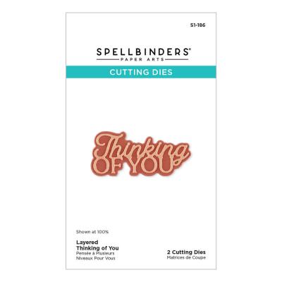 Spellbinders Essentially Yours Sentiments Etched Dies - Layered Thinking Of You