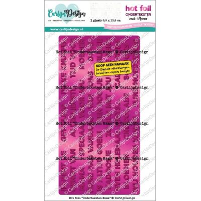 CarlijnDesign Hot Foil Plate - Onderteksten Voor Mama (NL)