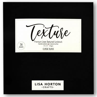 Lisa Horton Crafts Black Premium Linen Cardstock