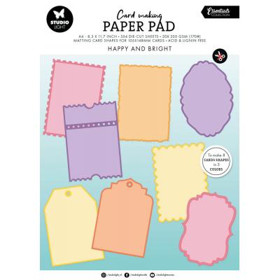 StudioLight Happy and Bright Card Shapes - Card Making Pad