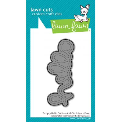 Lawn Fawn Lawn Cuts - Scripty Hallo Outline Add-on