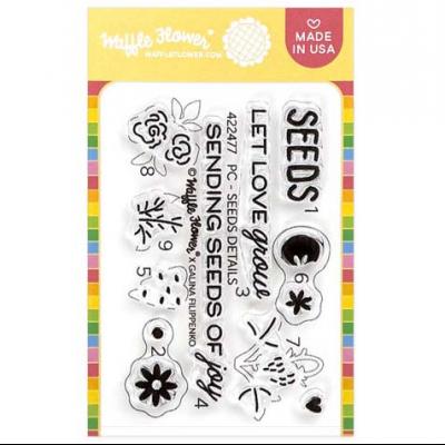Waffle Flower Stempel - Postage Collage - Seeds Details