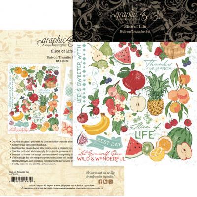 Graphic 45 Slice of Life - Rub-on Transfers