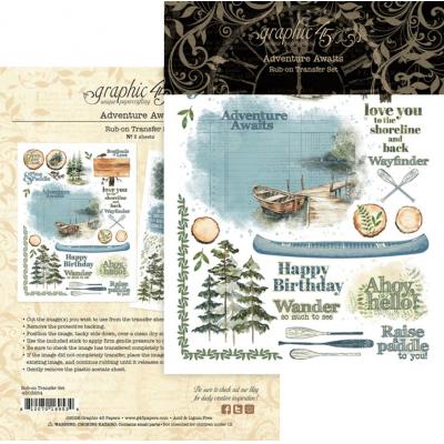 Graphic 45 Adventure Awaits - Rub-on Transfers