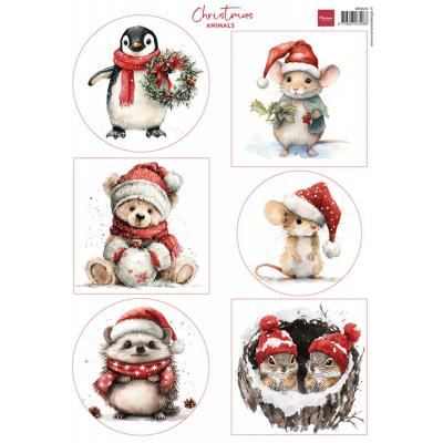 Marianne Design Decoupage Sheet - Christmas Animals