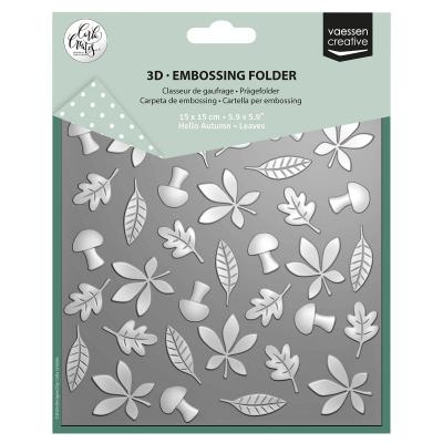 Vaessen Creative Carla Creates 3D Embossing Folder - Leaves