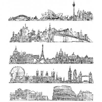 Stampers Anonymous Tim Holtz Stempel - Cityscapes