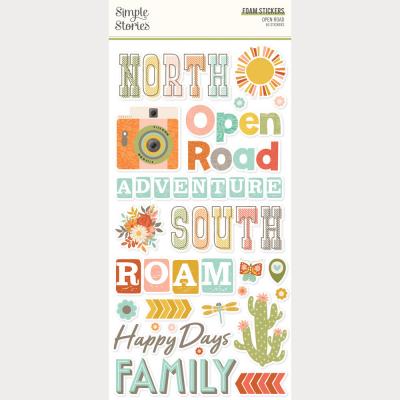 Simple Stories Open Road - Foam Stickers