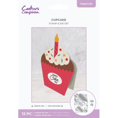 Crafter's Companion Shaped Card Bases  Stamps + Dies - Cupcake