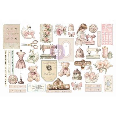 Prima Marketing Buttons & Keepsakes - Ephemera Stitched Clippings