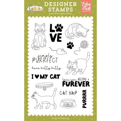Echo Park Cat Lover Stempel - Simply Purrfect