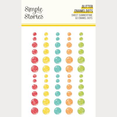 Simple Stories Sweet Summertime - Glitter Enamel Dots