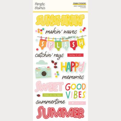 Simple Stories Sweet Summertime - Foam Stickers