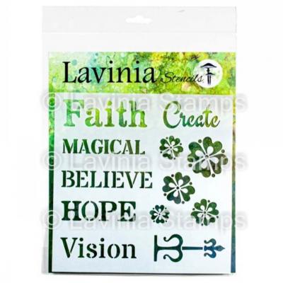 Lavinia Stamps Stencils - Words 1