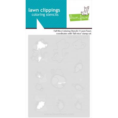 Lawn Fawn Coloring Stencils - Fall Mice