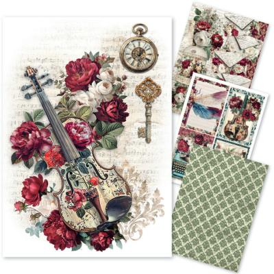 Ciao Bella Bohemian Burgundy - Rice Paper Mixed