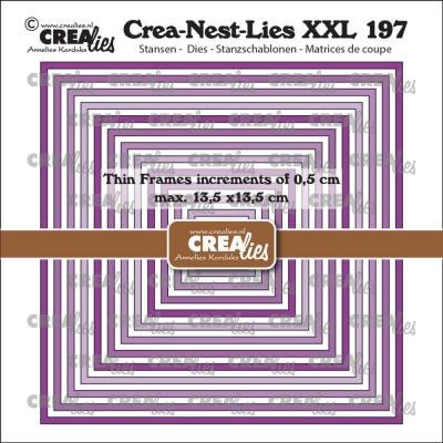 Crealies Crea-Nest-Lies XXL Dies - Thin Frames Squares Smooth
