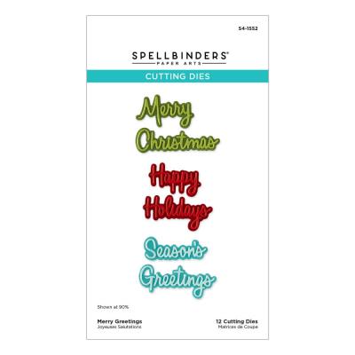 Spellbinders Dear Santa Etched Dies - Merry Greetings