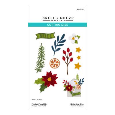 Spellbinders Dear Santa Etched Dies - Festive Floral Mix