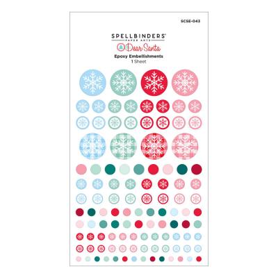 Spellbinders Dear Santa Epoxy Embellishments
