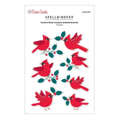 Spellbinders Dear Santa Sticker - Festive Birds