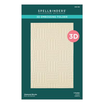 Spellbinders Dear Santa 3D Embossing Folder - Diamond Blocks