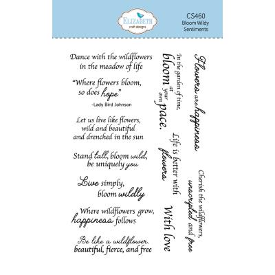 Elizabeth Craft Designs Bloom Wildly Stempel - Sentiments