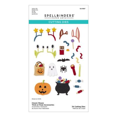 Spellbinders Classic Mouse Costume Party Etched Dies - Trick-or-Treat Accessories
