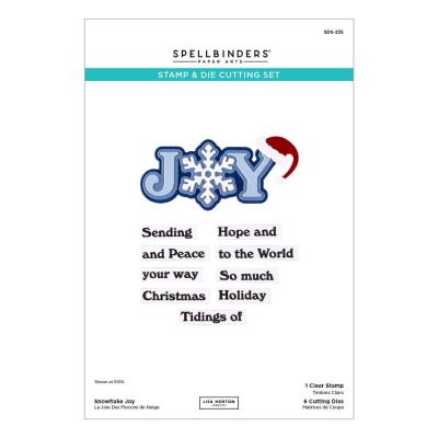 Spellbinders Lisa Horton Snowflake Kisses Stamp & Die Set - Snowflake Joy