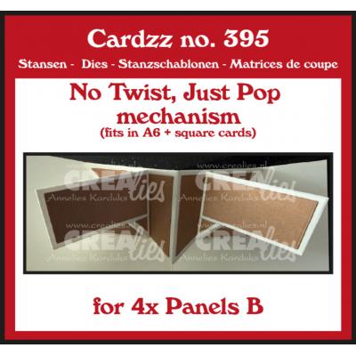 Crealies Cardzz Dies - No Twist, Just Pop Mechanism B (for 4 Panels)