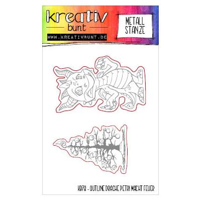 kreativbunt Cutting Dies - Drache Petri macht Feuer