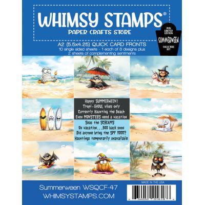 Whimsy Stamps Quick Card Fronts - Summerween