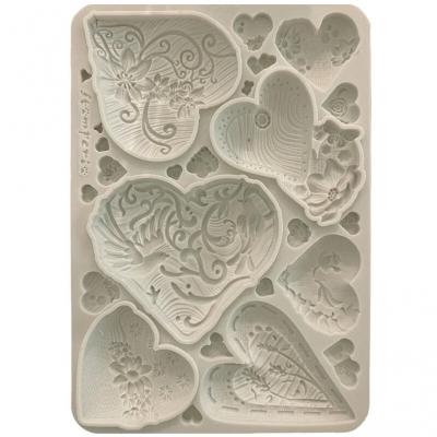 Stamperia Alice in Christmas Mould - Simple Hearts